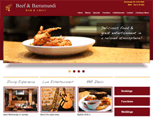 Tablet Screenshot of beefandbarramundi.com.au